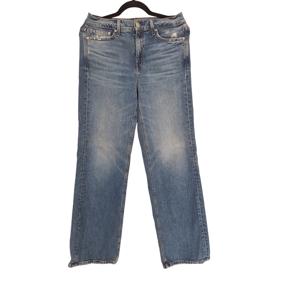 AYR The Secret Sauce High Rise Straight Leg Blue Jeans Size 28 Distressed
